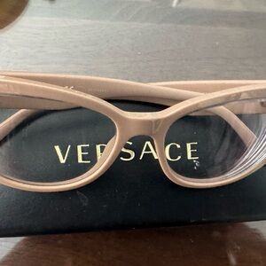 Versace Beige Cat-Eye Glasses